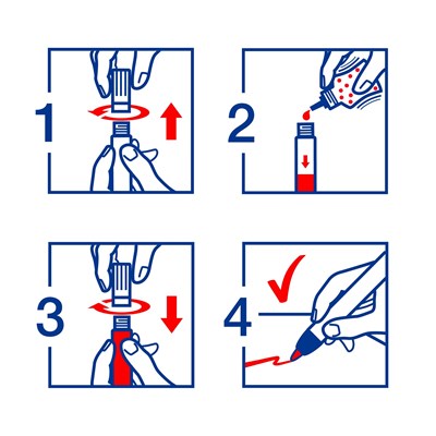 edding T 25 Nachfülltinte für Permanentmarker hellblau, 30 ml (Art.-Nr.: 4-T25010)