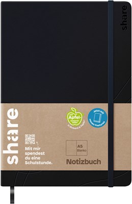 share Notizbuch A5 blanko schwarz (Art.-Nr.: 4-0014001)
