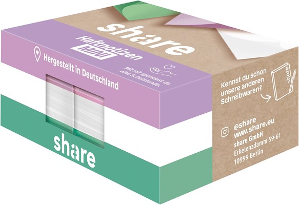 share Haftnotizblock Mini 6x100 Blatt (Art.-Nr.: 4-0018)