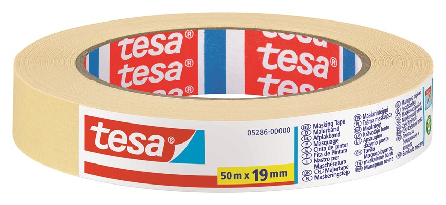 tesa Maler-Krepp Universal, beige, 50 m x 19 mm (Art.-Nr.: 05286-00000)