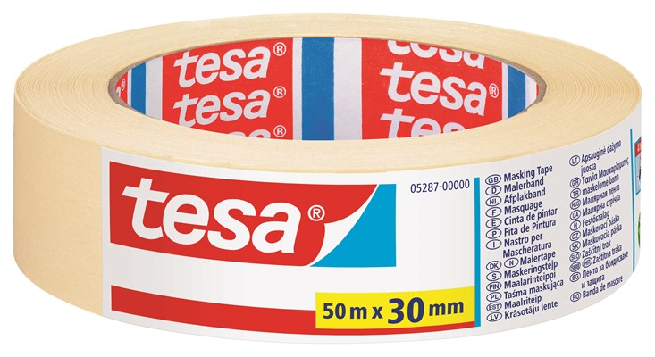 tesa Maler-Krepp Universal, beige, 50 m x 30 mm (Art.-Nr.: 05287-00000)