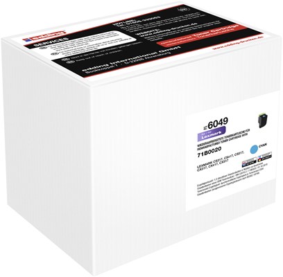 edding Toner, Cyan, 2.300 Seiten, ersetzt Lexmark 71B0020 / 71B20C0 (Art.-Nr.: 18-6049)