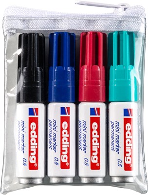 edding 0.5 Permanentmarker 4er Set sortiert, Rundspitze 1,5-3 mm (Art.-Nr.: 4-05-4)