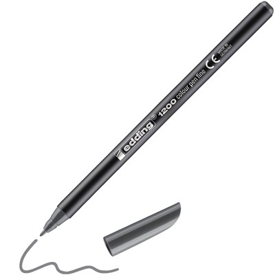 edding 1200 Fasermaler grau, Rundspitze 1 mm (Art.-Nr.: 4-1200012)