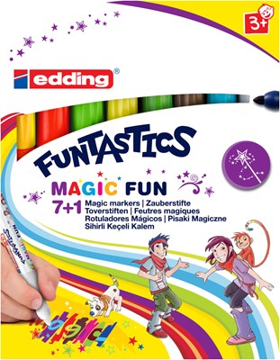 edding 13 FUNTASTICS MAGIC FUN Kinderfasermaler 8er Set (Art.-Nr.: 4-13-8-099)