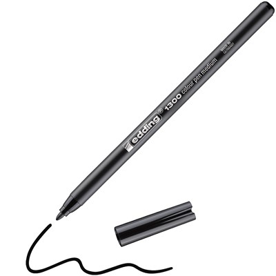 edding 1300 Fasermaler schwarz, Rundspitze 2 mm (Art.-Nr.: 4-1300001)