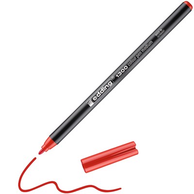 edding 1300 Fasermaler rot, Rundspitze 2 mm (Art.-Nr.: 4-1300002)