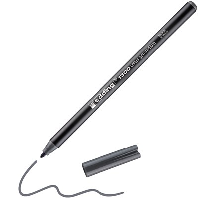 edding 1300 Fasermaler grau, Rundspitze 2 mm (Art.-Nr.: 4-1300012)