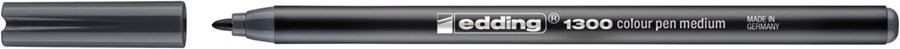 edding 1300 Fasermaler dunkelgrau, Rundspitze 2 mm (Art.-Nr.: 4-1300021)