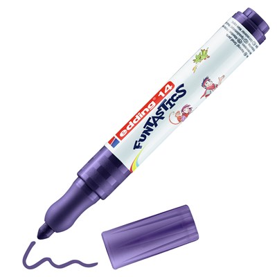 edding 14 FUNTASTICS Kinderfasermaler Violett, Rundspitze 3 mm (Art.-Nr.: 4-14008)