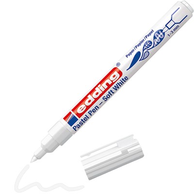 edding 1500 Pastellstift weiß, Rundspitze 1-3 mm (Art.-Nr.: 4-1500049)
