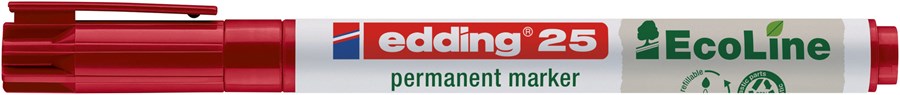 edding 25 EcoLine Permanentmarker rot, Rundspitze 1 mm (Art.-Nr.: 4-25002)