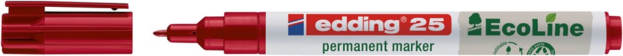 edding 25 EcoLine Permanentmarker rot, Rundspitze 1 mm (Art.-Nr.: 4-25002)
