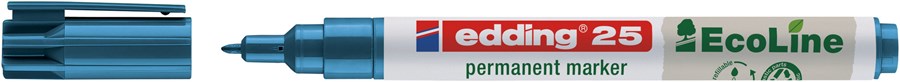 edding 25 EcoLine Permanentmarker blau, Rundspitze 1 mm (Art.-Nr.: 4-25003)