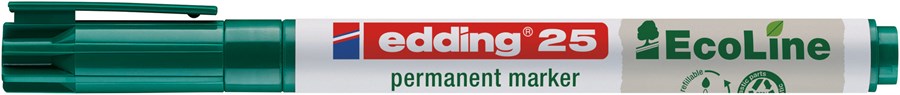 edding 25 EcoLine Permanentmarker Grün, Rundspitze 1 mm (Art.-Nr.: 4-25004)