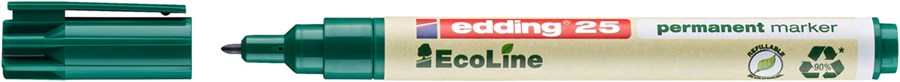edding 25 EcoLine Permanentmarker Grün, Rundspitze 1 mm (Art.-Nr.: 4-25004)