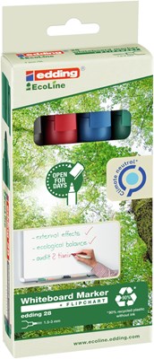 edding 28 EcoLine Whiteboardmarker 4er Set sortiert, Rundspitze 1,5-3 mm (Art.-Nr.: 4-28-4)