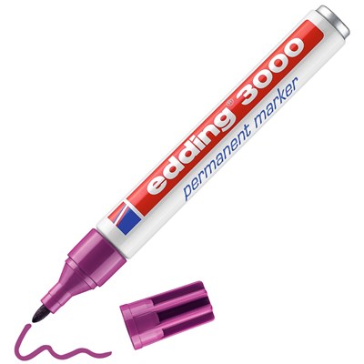 edding 3000 Permanentmarker rot-violett, Rundspitze 1,5-3 mm (Art.-Nr.: 4-3000020)