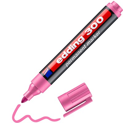 edding 300 Permanentmarker rosa, Rundspitze 1,5-3 mm (Art.-Nr.: 4-300009)