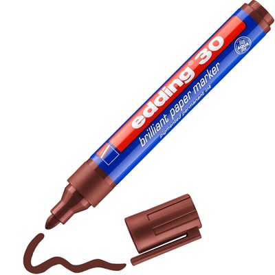 edding 30 Brilliant-Papiermarker braun, Rundspitze 1,5-3 mm (Art.-Nr.: 4-30007)