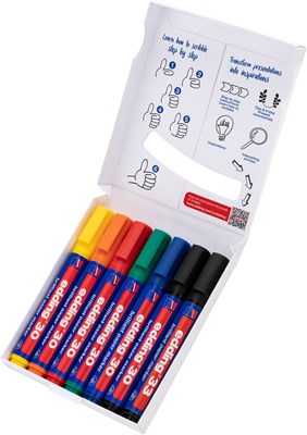 edding 30/33 Flipchart Kit 7er Set sortiert (33: 001, 30: 001-006) (Art.-Nr.: 4-3033-7)