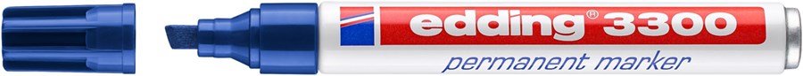edding 3300 Permanentmarker blau, Keilspitze 1-5 mm (Art.-Nr.: 4-3300003)