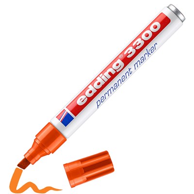 edding 3300 Permanentmarker orange, Keilspitze 1-5 mm (Art.-Nr.: 4-3300006)