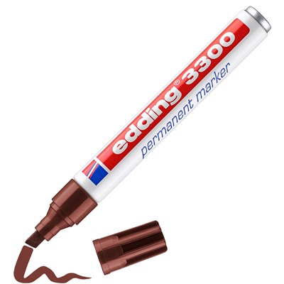 edding 3300 Permanentmarker braun, Keilspitze 1-5 mm (Art.-Nr.: 4-3300007)