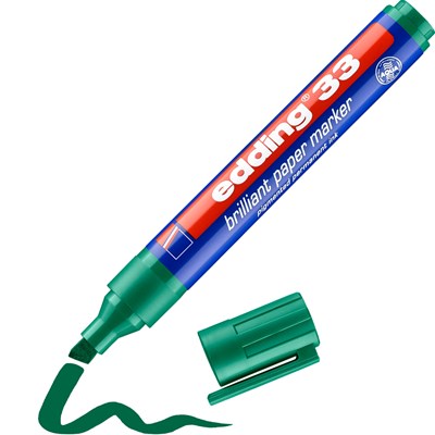 edding 33 Brilliant-Papiermarker grün, Keilspitze 1-5 mm (Art.-Nr.: 4-33004)