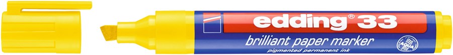 edding 33 Brilliant-Papiermarker gelb, Keilspitze 1-5 mm (Art.-Nr.: 4-33005)