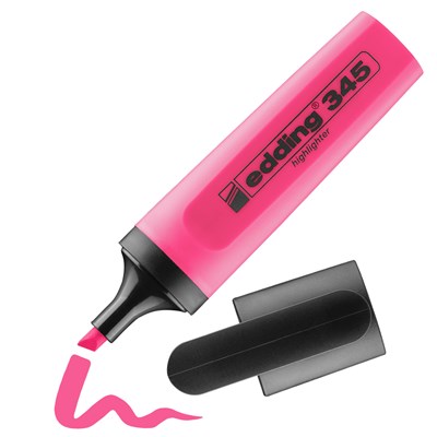 edding 345 Textmarker rosa, Keilspitze 2-5 mm (Art.-Nr.: 4-345009)