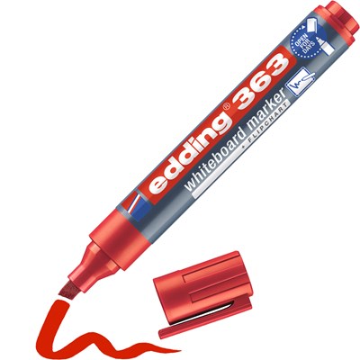 edding 363 Whiteboardmarker rot, Keilspitze 1-5 mm (Art.-Nr.: 4-363002)