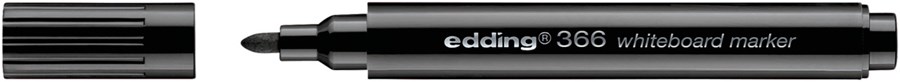 edding 366 Whiteboardmarker schwarz, Rundspitze 1 mm (Art.-Nr.: 4-366001)