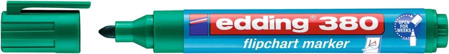 edding 380 Flipchartmarker grün, Rundspitze 1,5-3 mm (Art.-Nr.: 4-380004)
