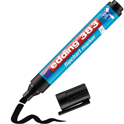edding 383 Flipchartmarker schwarz, Keilspitze 1-5 mm (Art.-Nr.: 4-383001)