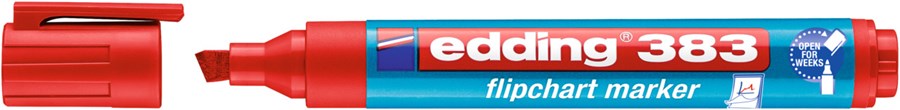 edding 383 Flipchartmarker rot, Keilspitze 1-5 mm (Art.-Nr.: 4-383002)