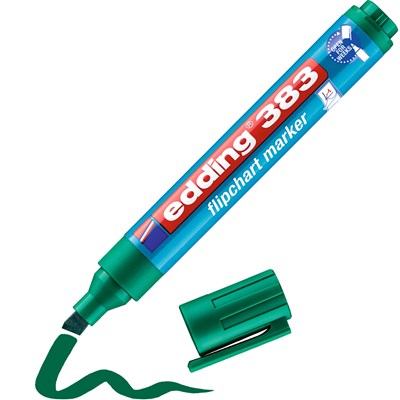 edding 383 Flipchartmarker grün, Keilspitze 1-5 mm (Art.-Nr.: 4-383004)