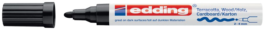 edding 4000 Mattlackmarker schwarz, Rundspitze 2-4 mm (Art.-Nr.: 4-4000001)