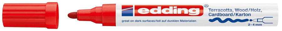 edding 4000 Mattlackmarker rot, Rundspitze 2-4 mm (Art.-Nr.: 4-4000002)