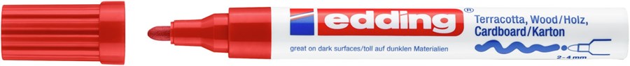 edding 4000 Mattlackmarker rot, Rundspitze 2-4 mm (Art.-Nr.: 4-4000002)