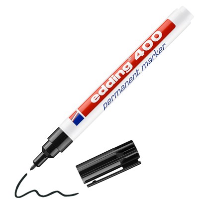 edding 400 Permanentmarker schwarz, Rundspitze 1 mm (Art.-Nr.: 4-400001)