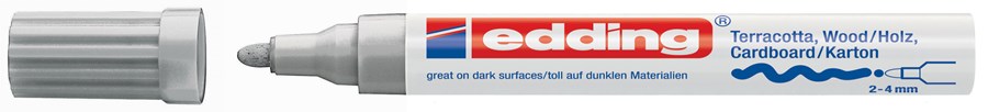 edding 4000 Mattlackmarker silber, Rundspitze 2-4 mm (Art.-Nr.: 4-4000054)