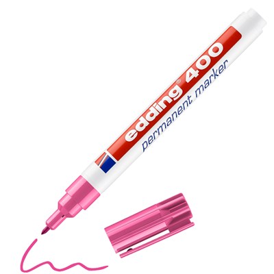 edding 400 Permanentmarker rosa, Rundspitze 1 mm (Art.-Nr.: 4-400009)