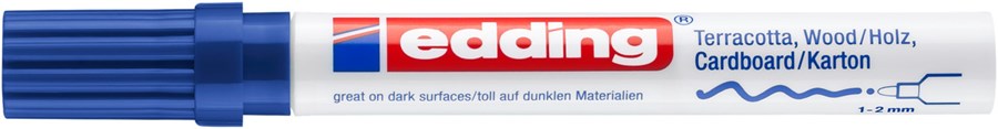 edding 4040 Mattlackmarker blau, Rundspitze 1-2 mm (Art.-Nr.: 4-4040003)