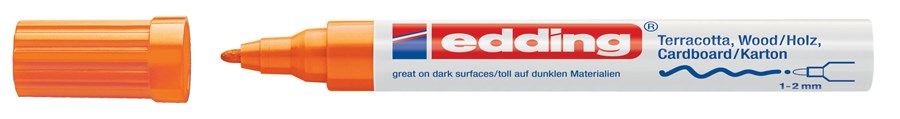 edding 4040 Mattlackmarker orange, Rundspitze 1-2 mm (Art.-Nr.: 4-4040006)