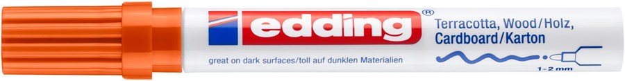 edding 4040 Mattlackmarker orange, Rundspitze 1-2 mm (Art.-Nr.: 4-4040006)