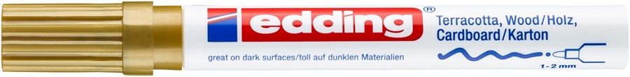 edding 4040 Mattlackmarker gold, Rundspitze 1-2 mm (Art.-Nr.: 4-4040053)