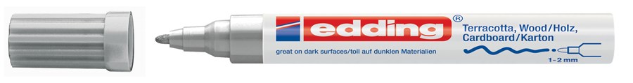 edding 4040 Mattlackmarker silber, Rundspitze 1-2 mm (Art.-Nr.: 4-4040054)