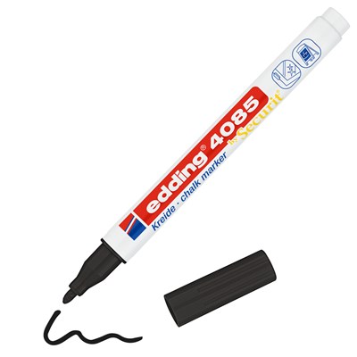 edding 4085 Kreidemarker schwarz, Rundspitze 1-2 mm (Art.-Nr.: 4-4085001)