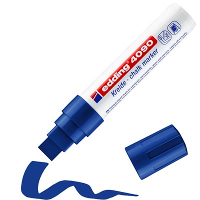 edding 4090 Kreidemarker blau, Keilspitze 4-15 mm (Art.-Nr.: 4-4090003)